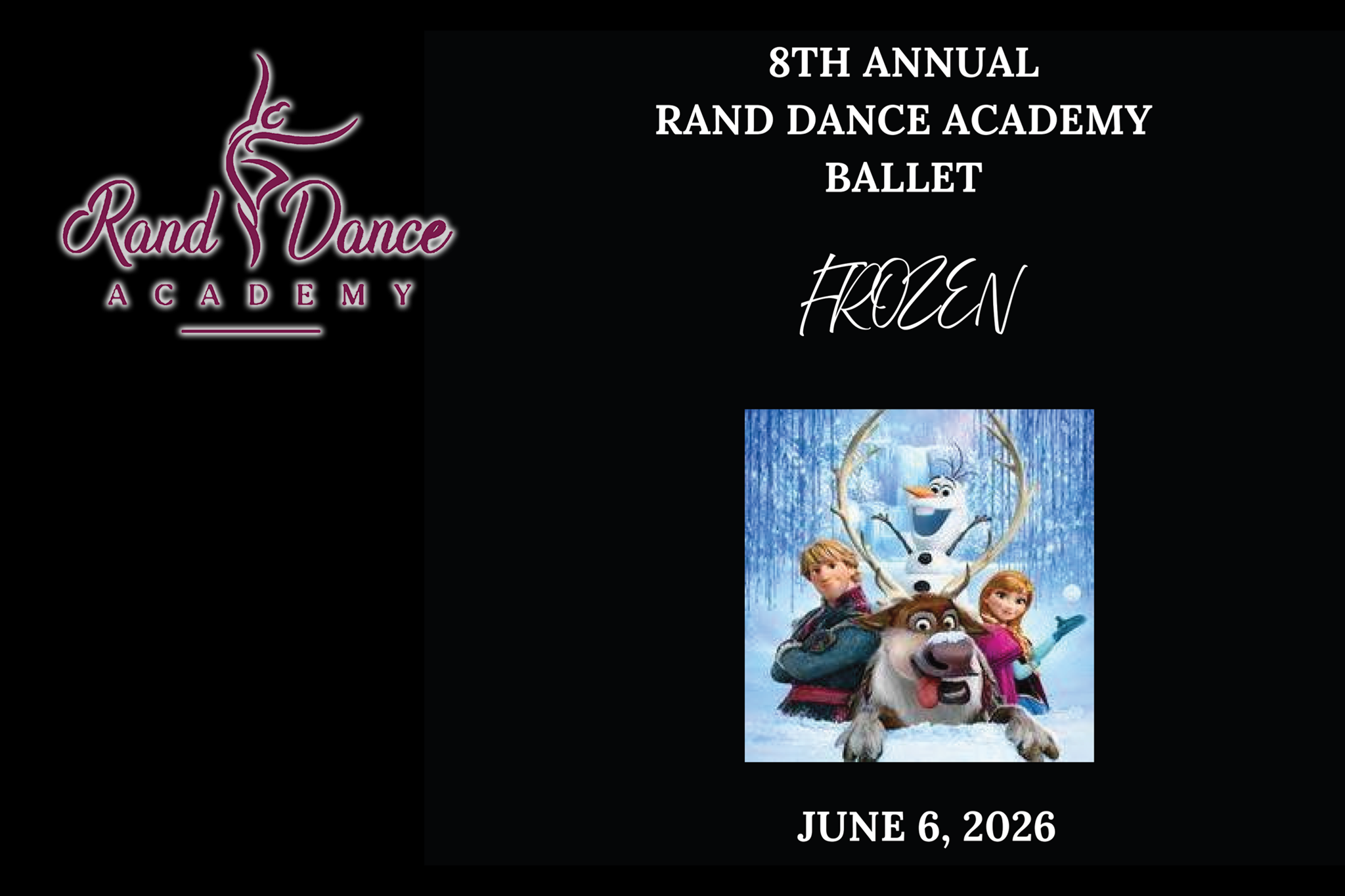 Rand Dance Academy Recital 2026 - Frozen Ballet Show